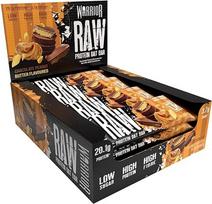 Warrior Raw Protein Bar Flapjack 12 x 75g (šokoladinis riešutas) - mažai cukraus, daug skaidulų turintis maistas ir avižų užkandis energijos, raumenų stiprinimui ir prisotinimui