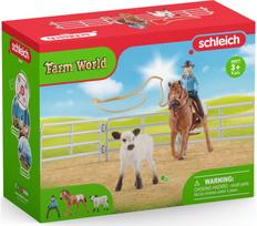 SCHLEICH FARM WORLD Raitelė ant žirgo su veršiuku