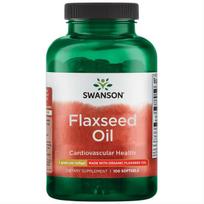 LINŲ SĖMENŲ ALIEJUS, 1000 mg – SWANSON, 100 kapsulių