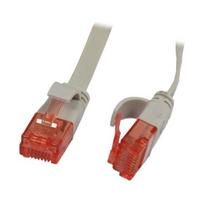 Patch cable RJ45 - CAT6 250Mhz -10m gray - UTP(U/UTP) - PVC - flat - Synergy 21 -