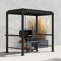 Pavėsinė MIRADOR BBQ 2,55x1,5m, tamsiai pilka