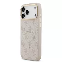 GUESS PU Leather phone case with MagSafe support for iPhone 17 Pro Max, pink