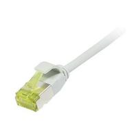 Patchkabel RJ45, CAT6A 500Mhz, 7,5m, grau, U/FTP, slimline rund d=3,8mm, TPE/LSZH(Superflex), AWG32, mitCat.7 Rohkabel, Synergy 21 (S217308V3)