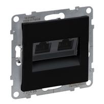 Kompiuterinis lizdas 2×RJ45 Legrand Suno 721455 (Cat6, UTP, juodas)