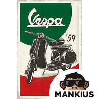 Skardinis ženkliukas 40x60 VESPA THE ITALIAN CLASS 24014
