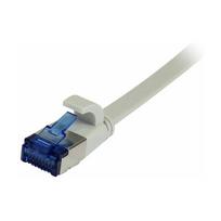 Patch cable RJ45 - CAT6A 500Mhz - 5m - gray - U/FTP - flat - TPE(Superflex) - AWG32 - Synergy 21