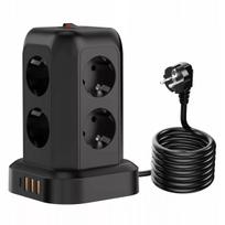 Ilgintuvas su maitinimo juosta 8 lizdai AC EU 3x USB + USB-C 2500W
