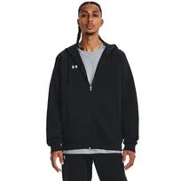 Under Armour Rival Fleece FZ Hoodie Black/ White - Dydis XXL (1379767-001 Džemperiai)