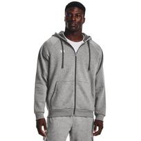 Under Armour Rival Fleece Fz Hoodie Castlerock Light Heather - Dydis XXL (1379767-025 Džemperiai)