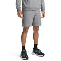 Under Armour Rival Fleece Shorts Castlerock Light Heather/ White - Dydis S (1379779-025 Šortai)