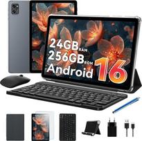 "Android 16" planšetinis kompiuteris su klaviatūra ir rašikliu - 24GB RAM + 256GB ROM (4 TB TF), aštuonių branduolių, "Gemini AI", 10 colių, "Widevine L1", 5000 mAh, 8 MP + 5 MP, "Face ID", GPS (4J garantija)