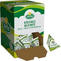 "Arla" neriebus pienas "H-Milk Portion" 1,5 % riebumo, porcijinis, 20 ml pakuotė, 100 vnt.