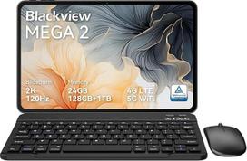 "Blackview Mega2" planšetinis kompiuteris 12 colių "Android" 15 planšetinių kompiuterių, 24GB RAM + 128GB ROM, 120 Hz 2K FHD žaidimų planšetinis kompiuteris su klaviatūra, pele, rašikliu, ausinėmis, 4G LTE + 5G WiFi, 9000 mAh, "WideVine L1", dviguba kam