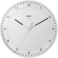 "Braun BC17W-DCF Classic" didelis radijo bangomis valdomas sieninis laikrodis Centrinės Europos laiko juostos (MEZ/GMT+1), tyliai judantis, lengvai įskaitomas ciferblatas, 30 cm skersmens, baltas modelis