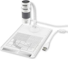 "Carson eFlex LED USB" skaitmeninis mikroskopas su lanksčiu stoveliu ir pagrindu 75x/300x (pagal 21″ monitorių)