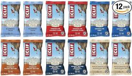"Clif Bar Variety Pack" (12 x 68 g), populiarus energinis batonėlis iš JAV, "Mixbox" testavimui, 12 skonių
