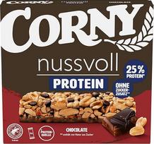 "Corny Nutful Protein Chocolate" | Riešutų batonėlis ir baltymų batonėlis be pridėtinio cukraus | Su 38 % riešutų ir 25 % baltymų | 3 x 35 g