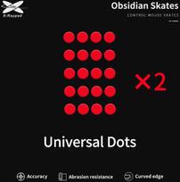 X-Raypad Obsidian Skates Universal Dots Raudona 40 vnt. (⌀6.5 x 0.8 mm) (Raudoni) Pakaitiniai Pelė Feet