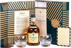 "Dalwhinnie 15 Year Highland Single Malt Scotch Whisky", aromatingas, aukštos kokybės dovanų rinkinyje, su stiklinėmis ir sveikinimo atviruku, 43 % tūrio, 700 ml butelis