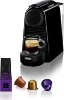 "De'Longhi Nespresso Essenza Mini" EN 85.B kavos kapsulių aparatas, sveikinimo rinkinys su įvairių skonių kapsulėmis, 19 barų slėgis, siurblio slėgis, taupantis vietą, juodas