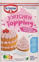 "Dr. Oetker" aviečių maskarponės pyrago užpilo milteliai pyragams, skirti gardžiam aviečių ir maskarponės skonio pyrago kremui gaminti