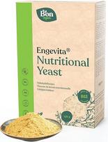 "Engevita" mieliniai dribsniai, "Bon Vegan" maistinių mielių dribsniai, be glitimo, veganiškos maistinės mielės su parmezano skoniu, su vitaminu B12, B-kompleksu ir cinku, 125 g