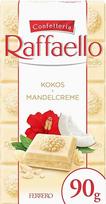 "Ferrero Raffaello" batonėlis - baltasis šokoladas su kokosų ir migdolų kremu - velykinė dovana moterims ir vyrams - 1 x 90 g šokolado plytelė