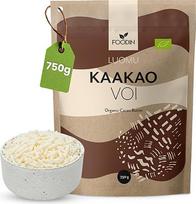 "FOODIN" kakavos sviestas 750 g, ekologiškas kakavos sviestas kosmetikai, saldžiai kvepiantis odos priežiūrai, kepimui ir virimui, idealiai tinka receptams
