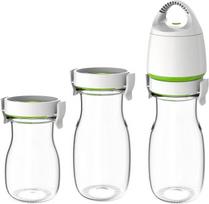 "FOSA Carafe" su vakuuminiu dangteliu, 4 vnt., 3 stiklinės taurės (1 x 1 x 17 oz) su vakuuminiu siurbliu, vakuuminis ąsotis - šaltai arbatai, sultims, pienui ir gėrimams