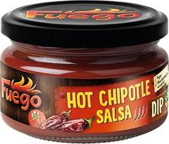 "Fuego" - aštrus "Chipotle Dip" padažas | Ugningai aštrus meksikietiškas padažas | Tortilijų traškučiams | Veganiškas, be skonio stipriklių | 200ml