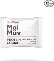 "GymBeam MoiMüv" baltyminis sausainis - minkštas užkandis kelionėms, turtingas baltymais ir skaidulomis, dvigubas šokoladas, 12 x 75 g