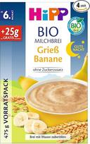 "HiPP" ekologiška pieno košė "Good-Night" su manų kruopomis ir bananais (4 x 475 g), nuo 6 mėn., be pridėtinio cukraus