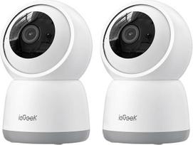 "ieGeek" 2K vidaus stebėjimo kamera, 2,4G/5GHz WLAN kamera, kūdikių monitorius su kamera, 15 m naktinis matymas, judesio aptikimas, automobilio sekimas, patruliavimas vienu prisilietimu, dvipusis garsas (balta 2)