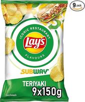 "Lay's Teriyaki" traškūs bulvių traškučiai su prieskoniais sėkmingam vakarėliui (9 x 150 g) (pakuotės dizainas gali skirtis)