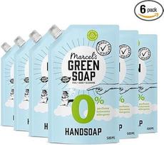 "Marcel's Green Soap" - rankų muilas - 0 % pildymo talpyklos - sertifikuota alergija - be mikroplastiko - veganiška - 500 ml (6 vnt.)