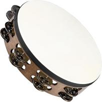 "Meinl Percussion" tradicinis tambūrinas su ožkos oda - 10 colių skersmens - Siamo ąžuolas / plienas, riešutmedžio ruda / natūrali (TAH2WB)