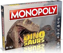 "Monopolio" stalo žaidimas "Dinozauras" - tai puiki dovana 8 metų ir vyresniems žaidėjams, norintiems tapti T Rex, Velociraptor arba Triceratops ir iškeisti savo kelią į sėkmę