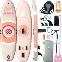 "Niphean Stand Up Paddling Board", 305 cm SUP su pradedančiųjų irklentėmis, balansavimo sparnais ir patvariais priedais, pripučiamos irklentės suaugusiesiems, daugiafunkcinė jogos irklentė