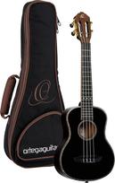 "Ortega Guitars" tenorinė akustinė ukulelė - Onyx serija - su krepšiu - eglė, raudonmedis, juoda (RUOX-TE)