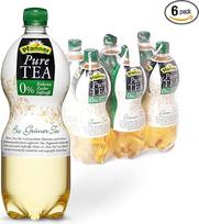 "Pfanner Pure Tea" žalioji arbata (6 x 1 l) - ledinė arbata be cukraus ir saldiklių - ekologiška arbata su citrinų sultimis - laikymo pakuotėje