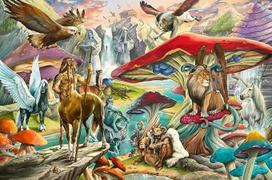 "Ravensburger" dėlionė 12001421 "Grybai ir mitai" 5000 dalių dėlionė su mitinėmis būtybėmis fantastikos gerbėjams nuo 14 metų