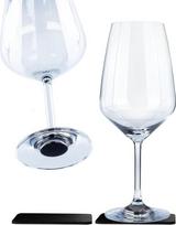 "Silwy" magnetinės taurės, puikios krištolo taurės su puikiai integruotu magnetu ir metaliniais nano padėkliukais (Wine Bordeaux)