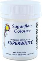 "Sugarflair Superwhite" glazūros baliklis, baliklis karališkajai glazūrai, itin balti valgomieji maistiniai dažai - 20 g