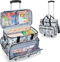 "Teamoy Scrapbook Rolling Totes", "Scrapbook" laikymo krepšys su ratukais, skirtas skrebinimo priedams ir amatams, amatų vežimėlio organizatorius su nuimamu vežimėliu, skirtas menininkams, amatininkams ir mokytojams, "Dandelion