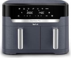"Tefal Dual Easy Fry XXL" karšto oro keptuvė 11 l - oro keptuvė su 2 kameromis (dviguba kamera), 7 programomis, 2700 W, skaitmeninis ekranas, "Extra Crisp" technologija, mažo riebalų kiekio kepimas, energijos taupymas EY942B