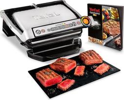 "Tefal OptiGrill+" kontaktinis grilis, 6 programos, kepimo lygio rodmuo, išimamos lėkštės, rankinis režimas, elektrinis grilis, nerūdijantis plienas, GC712D12