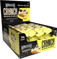 "Warrior Crunch" baltyminis batonėlis 12×64 g (Banoffee Pie) - 20 g baltymų viename batonėlyje - mažai cukraus ir daug baltymų turintis užkandis, traškus - idealiai tinka raumenų stiprinimui ir mitybai keliaujant