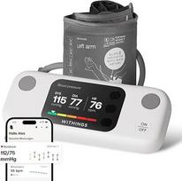 "Withings BPM Vision" - išmanusis viršutinės rankos kraujospūdžio matuoklis elektrokardiograma - matavimas "2-in-1": "iOS" ir "Android" - "Apple Health" ir "Google Health
