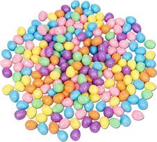 100 mini velykinių kiaušinių pakuotė, velykiniai kiaušiniai su blizgančiomis putomis, mieli dirbtiniai spalvoti maži kiaušiniai, velykinės dekoracijos, maži velykiniai kiaušiniai amatams, spalvoti velykiniai konfeti stalo dekoravimui, Velykos