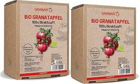 2 x 5 litrų ekologiškos granatų sultys, 100 % granatų sultys, ekologiškos, šalto spaudimo